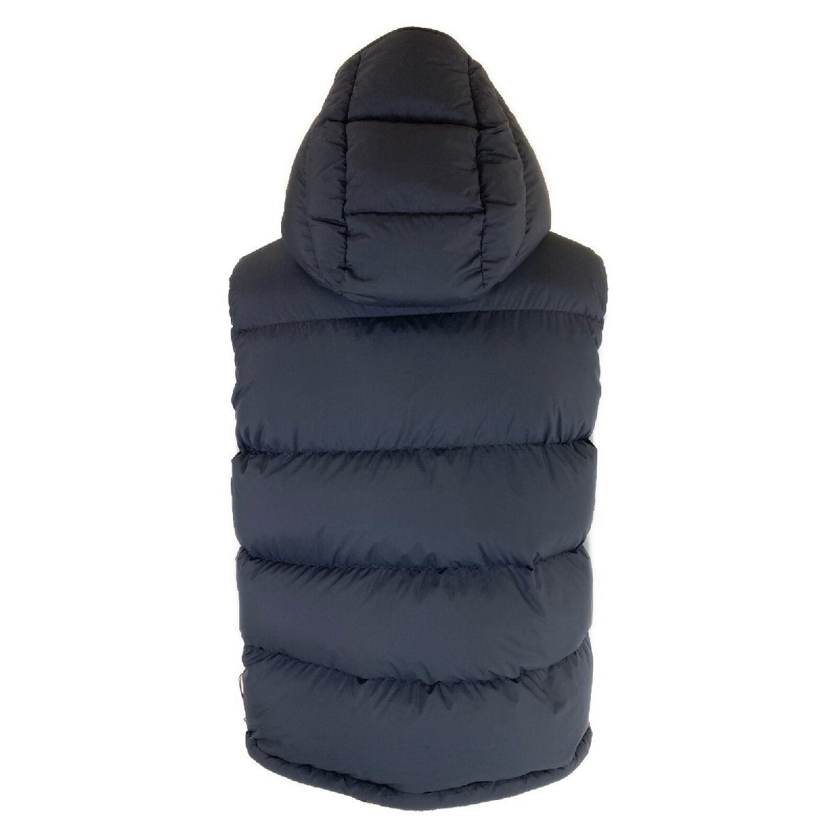 美品/国内正規 MONCLER モンクレール THOULE GILET リバーシブル フーディダウン ベスト 4 ネイビー/レッド メンズ_画像3