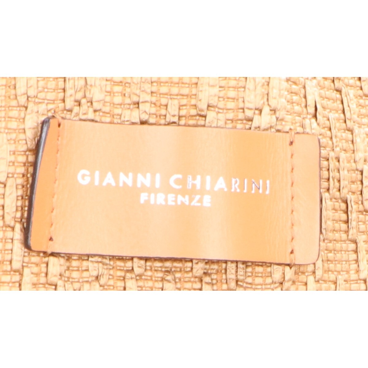 GIANNI CHIARINI ジャンニキャリーニ 美品 MARCELLA マルチェッラ ストローxレザー トートバッグ ブラウン レディース_画像8