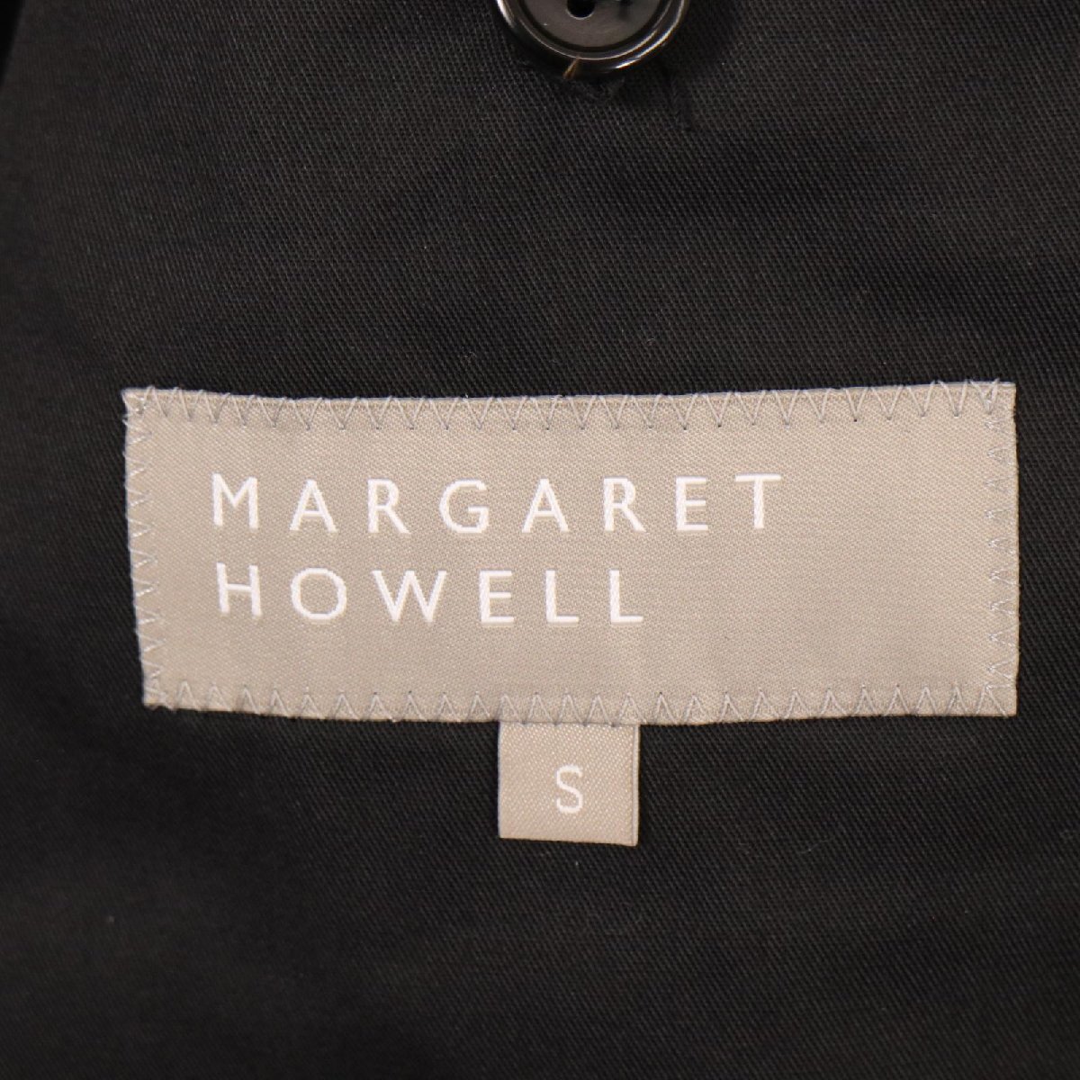 MARGARET HOWELL マーガレットハウエル ×ハリスツイード 21AW カーキ ツイード2Bジャケット カーキ S コート ウール メンズ 中古の画像7