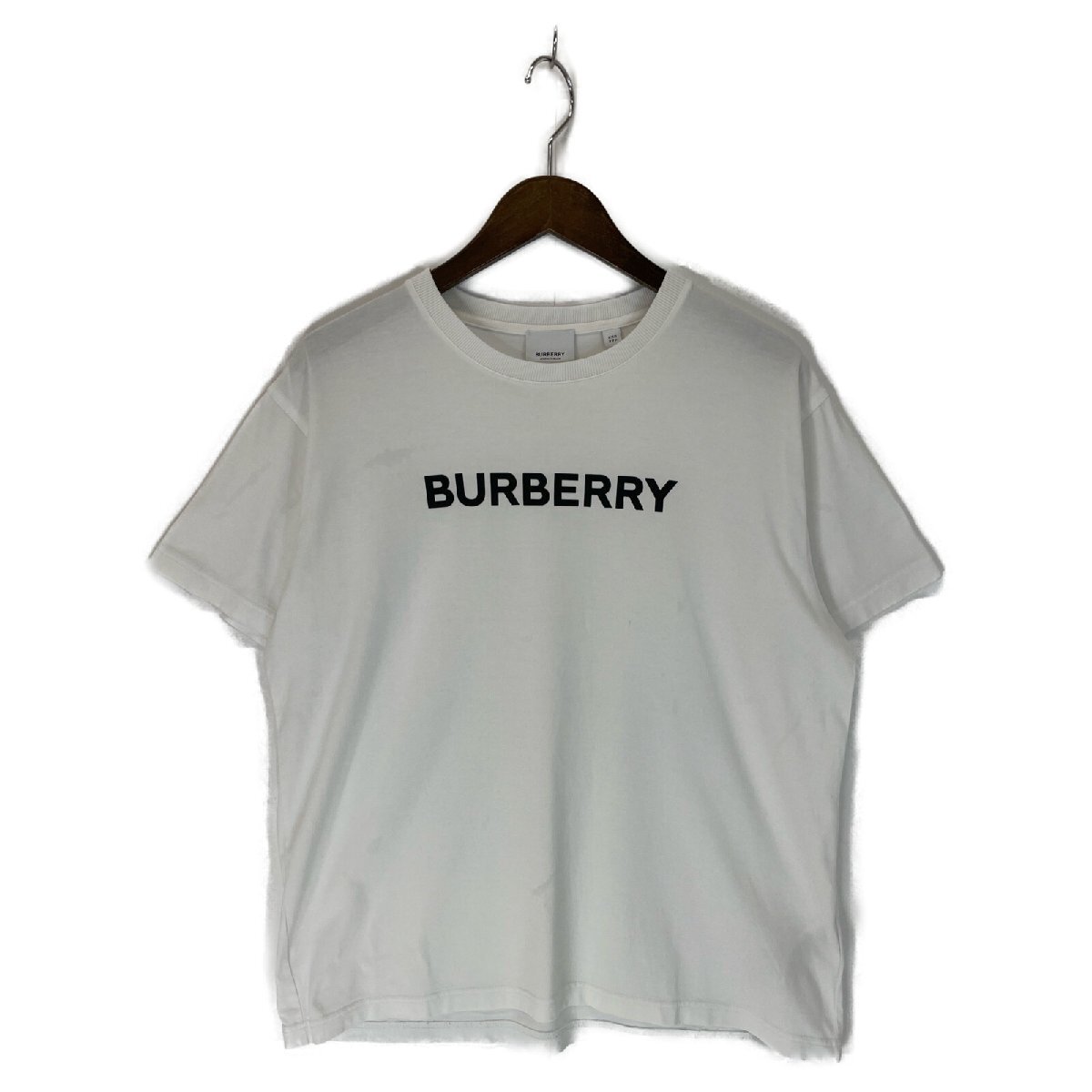 BURBERRY バーバリー 8055309 ホワイト ロゴ クルーネックTシャツ ホワイト XXS トップス コットン メンズ 中古_画像2