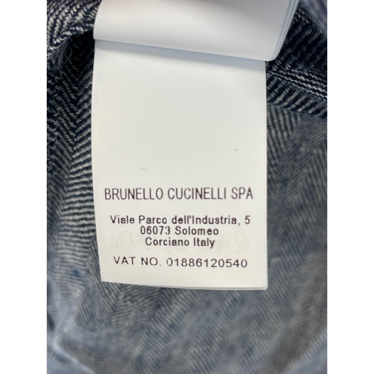 Brunello Cucinelli ブルネロクチネリ 22SS MW6763009 LEISURE FIT リネン100 半袖シャツ ネイビー M トップス リネン メンズ 中古_画像7