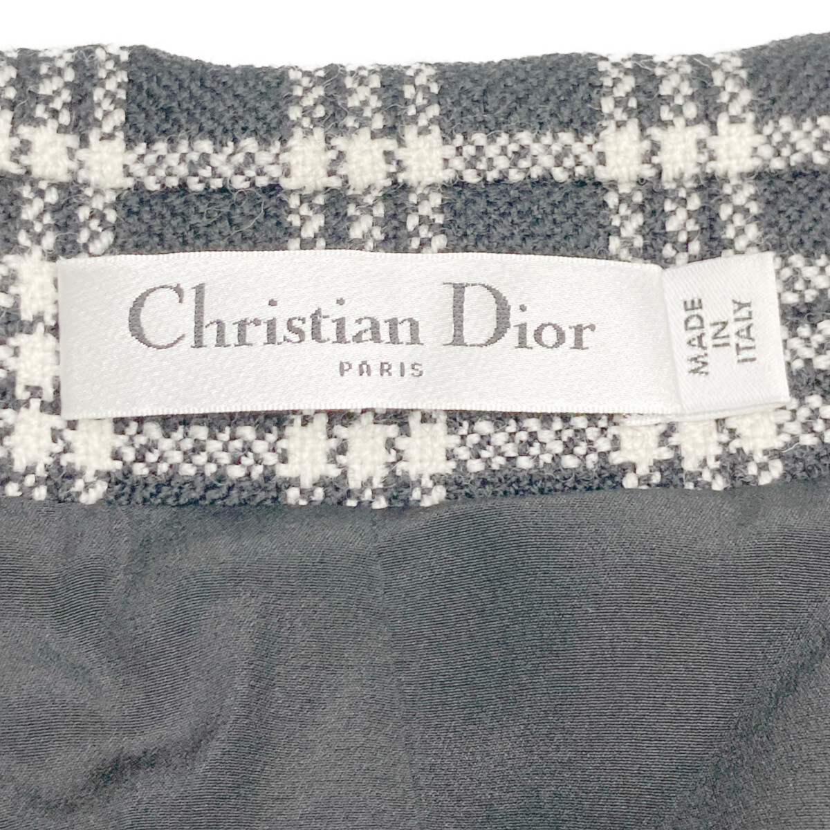 新品同様/国内正規 Christian Dior クリスチャンディオール 251R31A1248 チェック ベルト付 ドレス/ ワンピース F:38 レディース_画像5