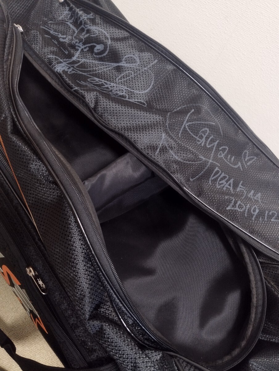 * beautiful goods * bowling bag * LEGEND STAR 3 piece storage carry bag ( black + orange )* woman Pro, name peace autumn large . have . Sakamoto .., autographed *