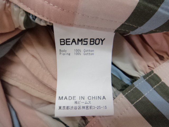 BEAMS BOY☆ビームスボーイ ビッグタータンチェック スカート ピンク 参考価格:14,080円 人気 コットン ロングスカート_画像6