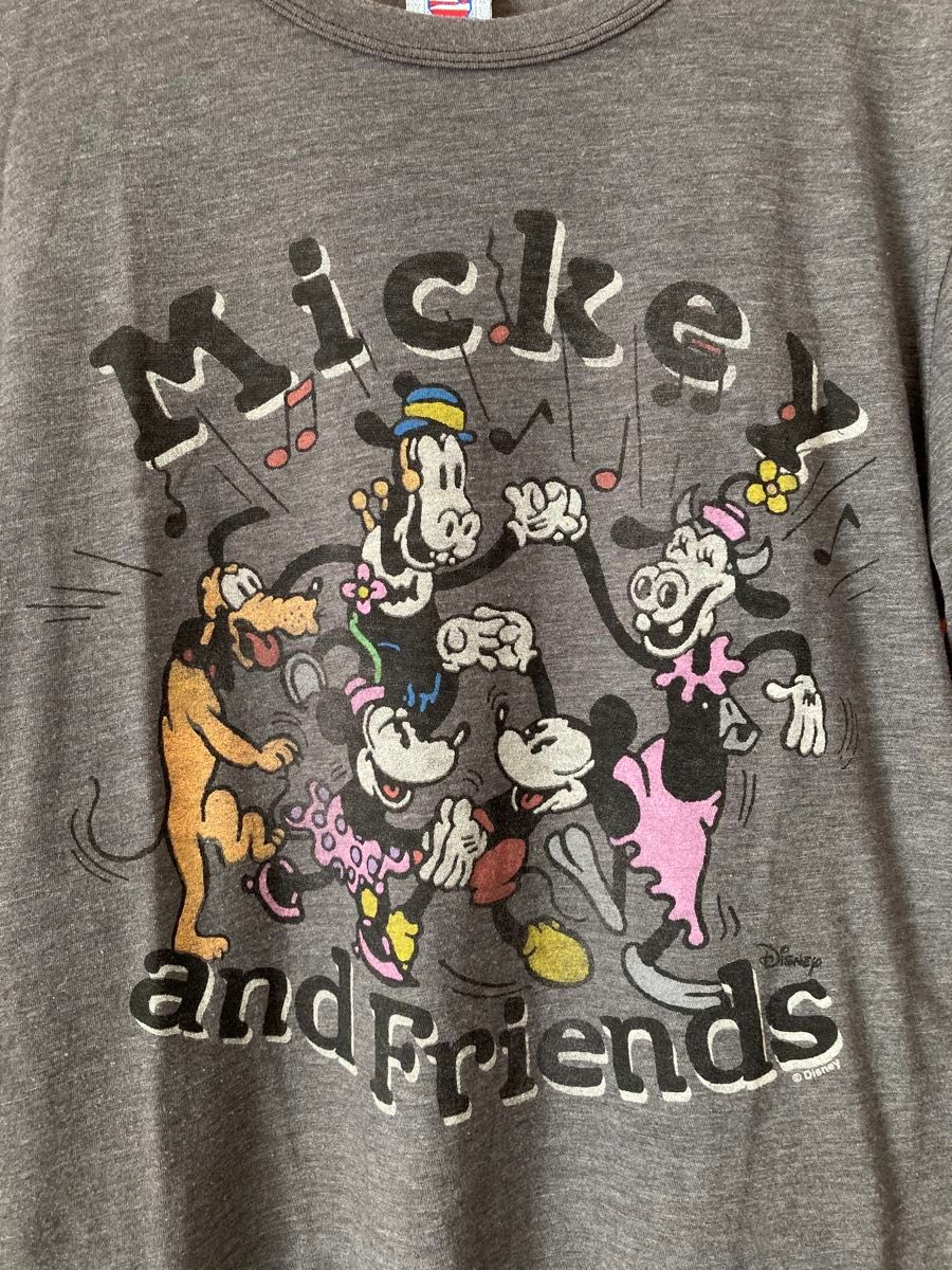 ディズニー Mickey and Friends Tシャツ Disney JUNK FOOD ミッキー ミニー プルート 古着