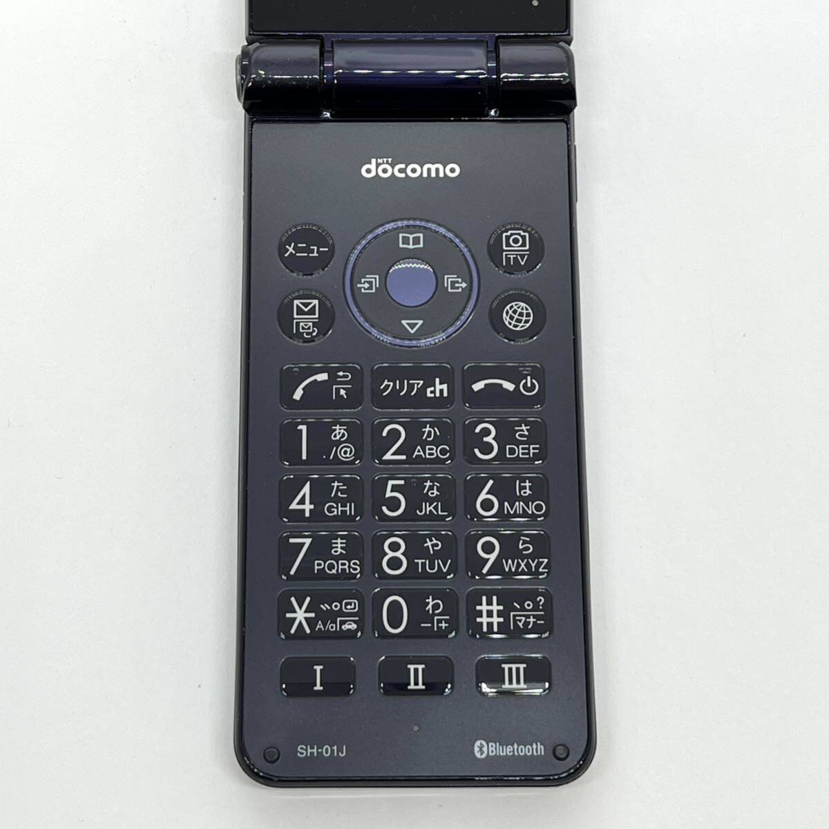 AQUOSケータイ SH-01J ブルーブラック docomo SIMフリー ワンプッシュオープン 4G対応 携帯電話 ワンセグ ガラホ本体 送料無料 Y40MR_画像4