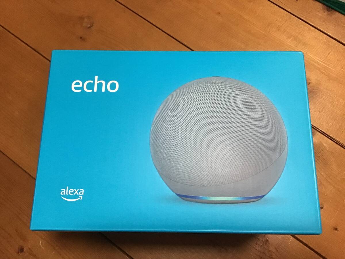 未開封 未使用 エコー echo 第4世代 スマートスピーカー Amazon アレクサ トワイライトブルー 送料込みの画像1