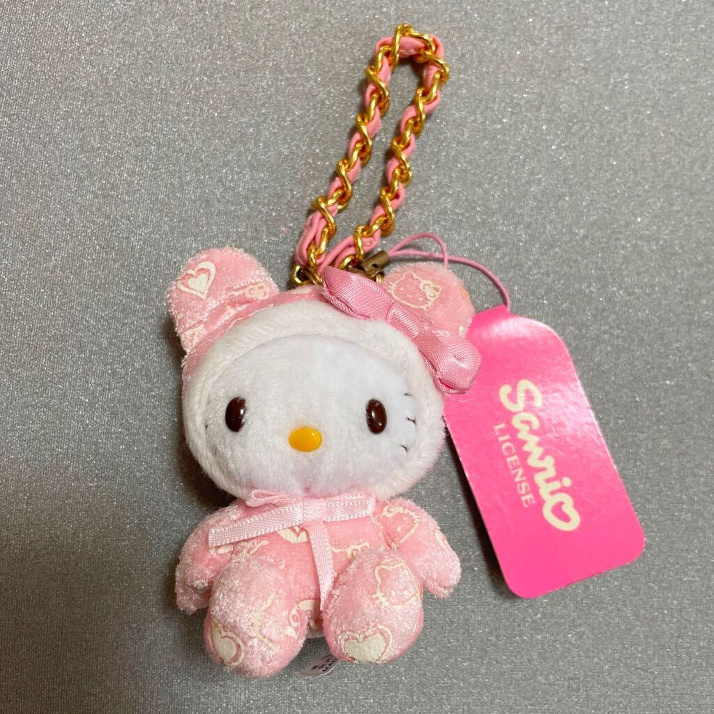 ハローキティ 2006 モノグラムストラップ　ピンク　マスコット ぬいぐるみストラップ Sanrio ベア　_画像1