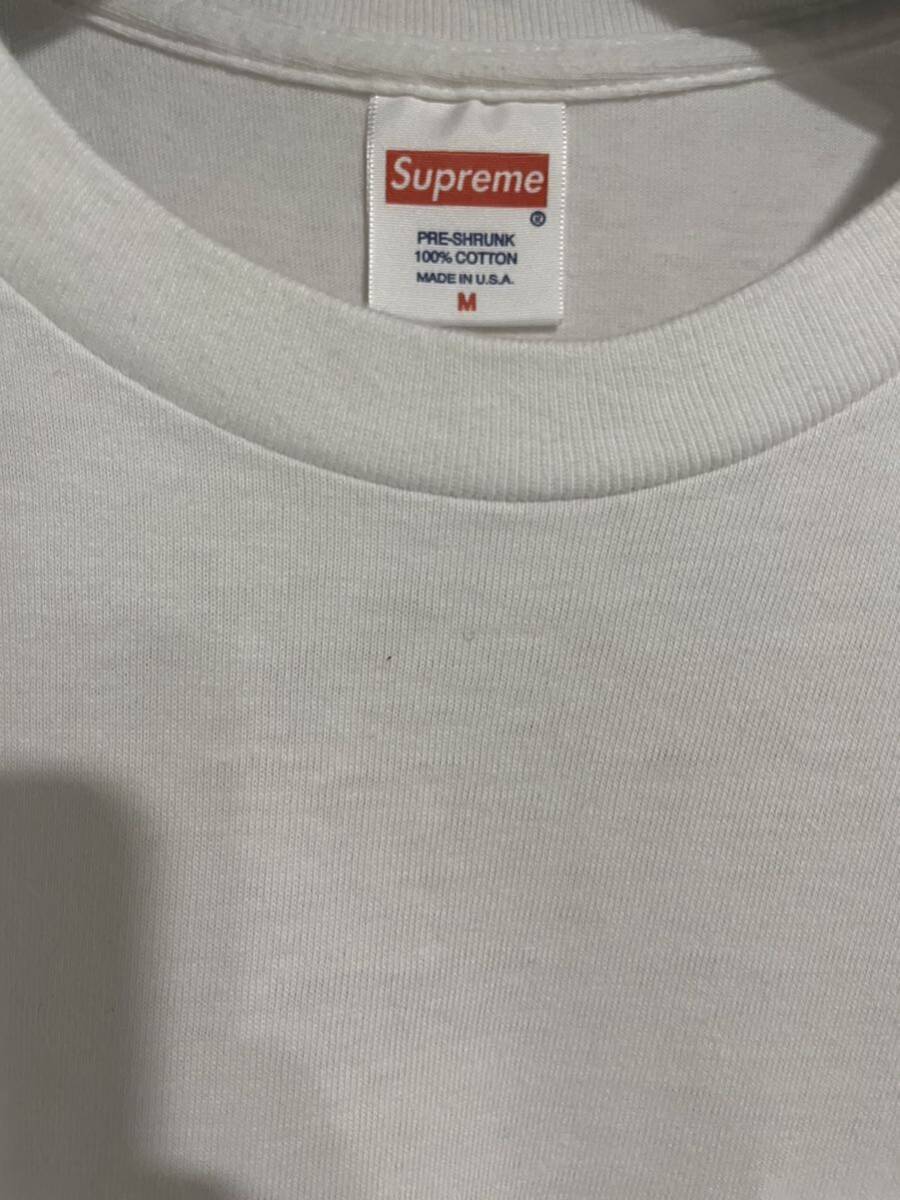 【1円スタート〜】ダメージ有り SUPREME シュプリーム ×ANTIHERO Logo Pocket Tee 14 s/s アンタイヒーロー アンチヒーロー  ポケT 白 の画像6