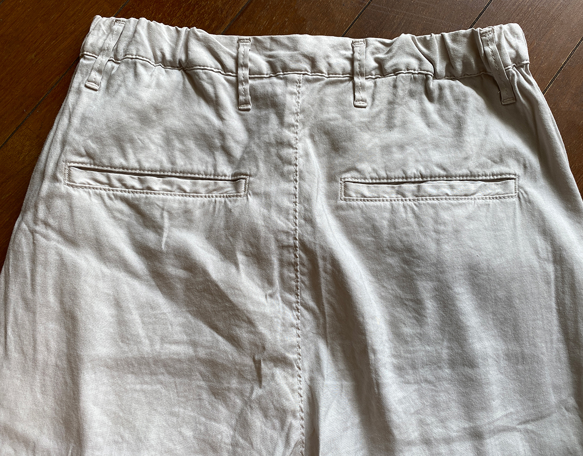 Johnbull Johnbull wide Easy pants SS size tapered pants tuck pants flax rayon polyurethane thin .. not light gray 
