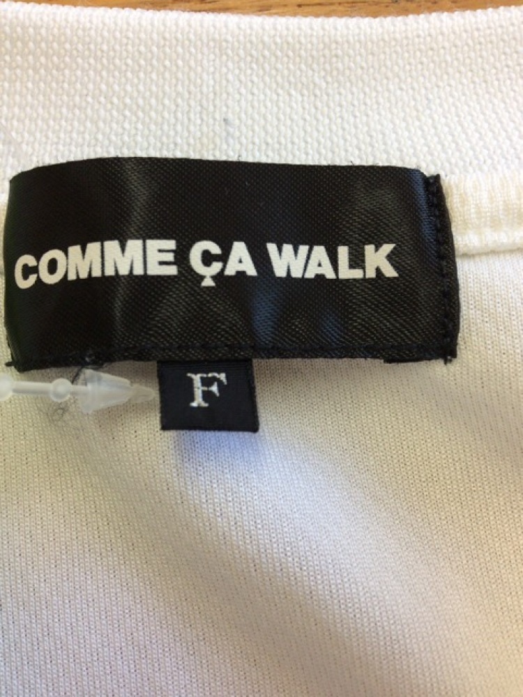 コム サ デ モード COMME CA WALK 白メッシュ素材の半袖シャツ サイズF_画像4