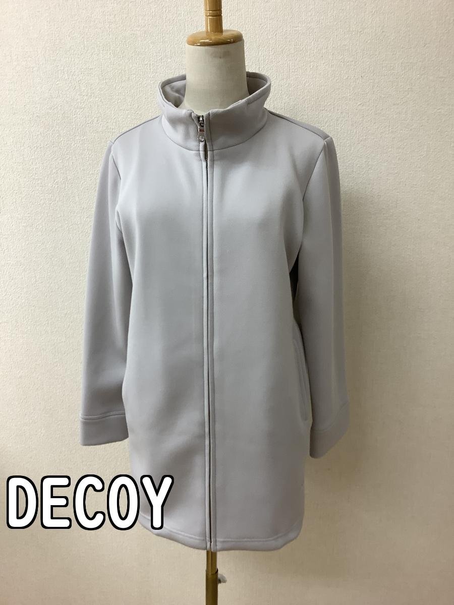 DECOY デコイ 薄グレーストレッチ生地コート サイズL_画像1