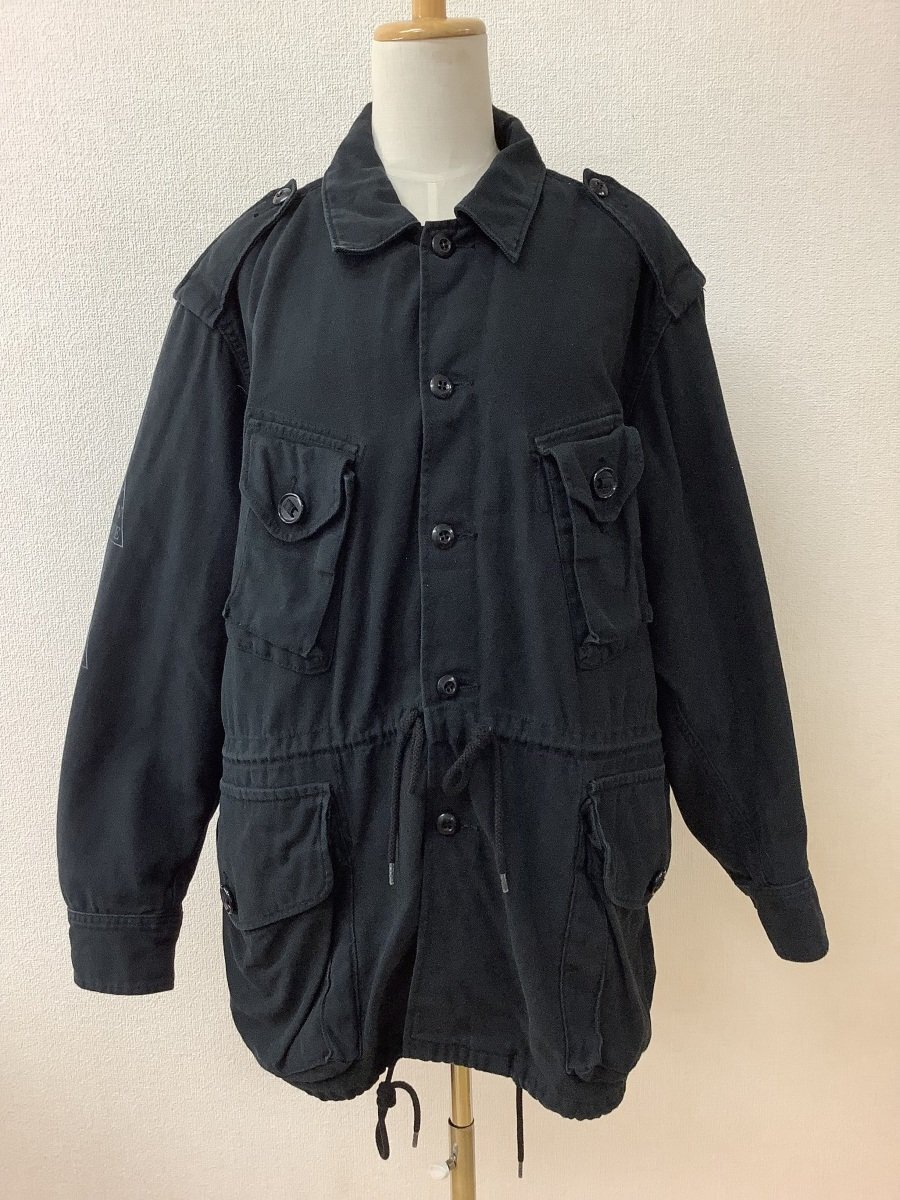 RNA black cotton coat check pattern liner attaching size M