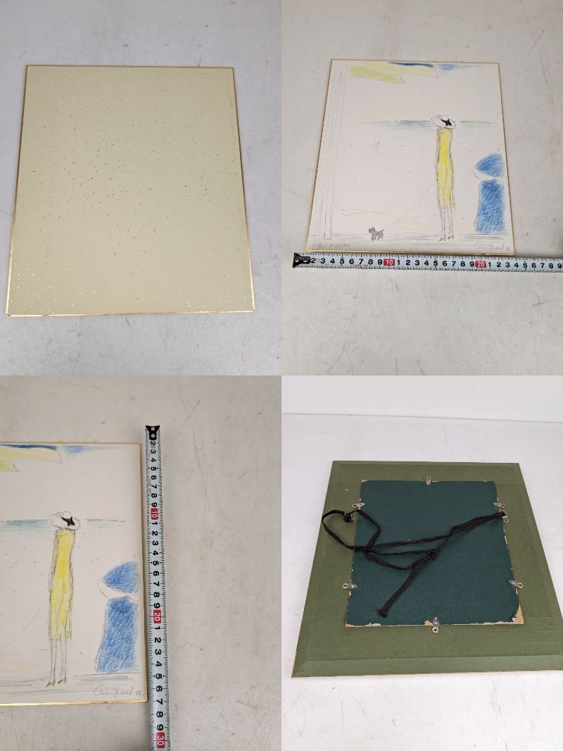  картина kasinyo-ru автограф цветные карандаши карточка для автографов, стихов, пожеланий подлинный произведение художественное изделие / 100 (SG015411)