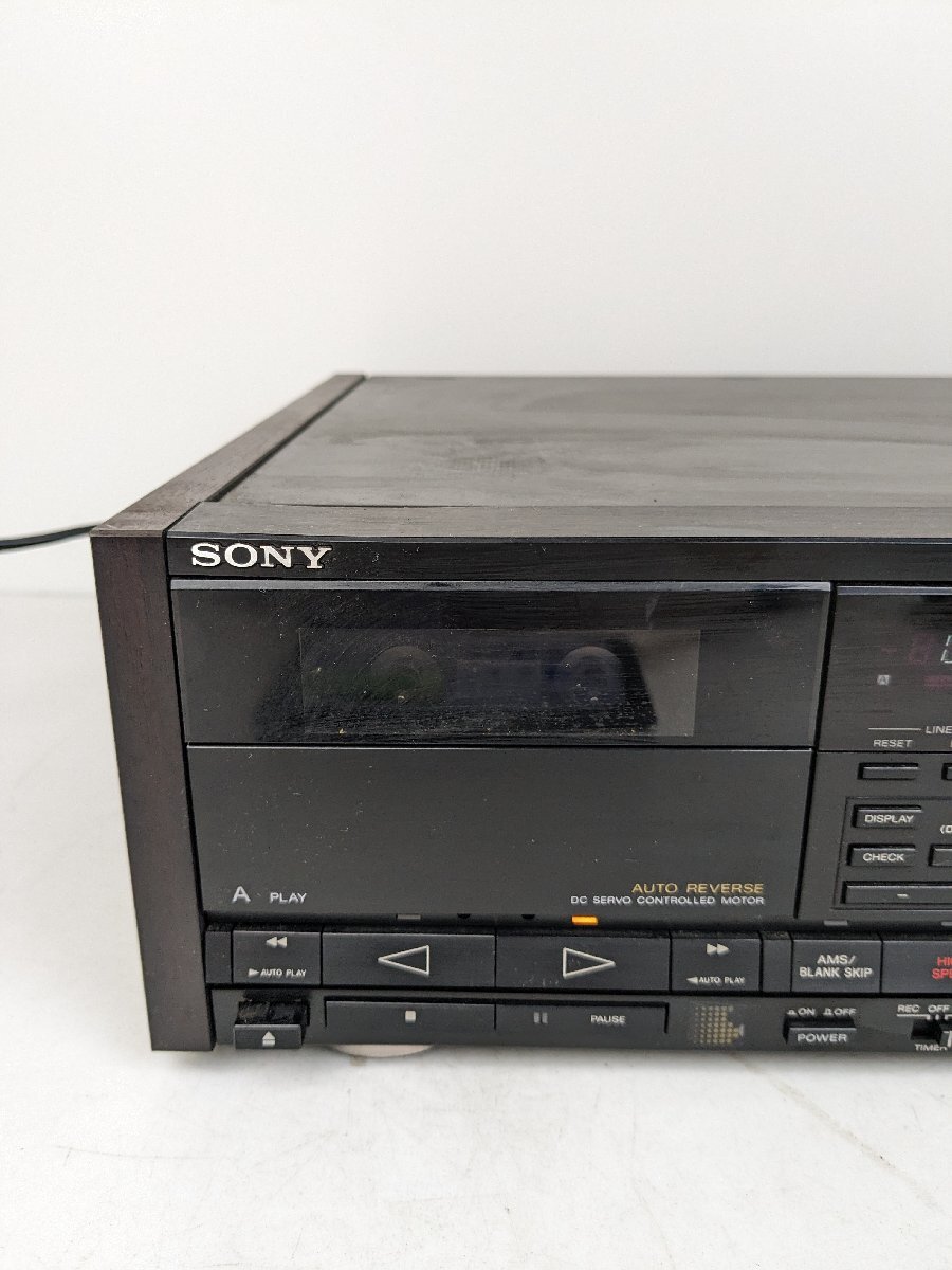 【通電確認のみ】 カセットデッキ SONY ソニー TC-V7000 ステレオ ダブルカセットデッキ レトロ / 100 (KSAW015125)の画像3