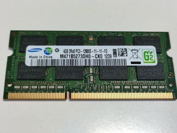 【動作確認済み】サムスン DDR3 4GB×1 PC3-12800S SO-DIMM M471B5273DH0-CK0【1239】の画像1