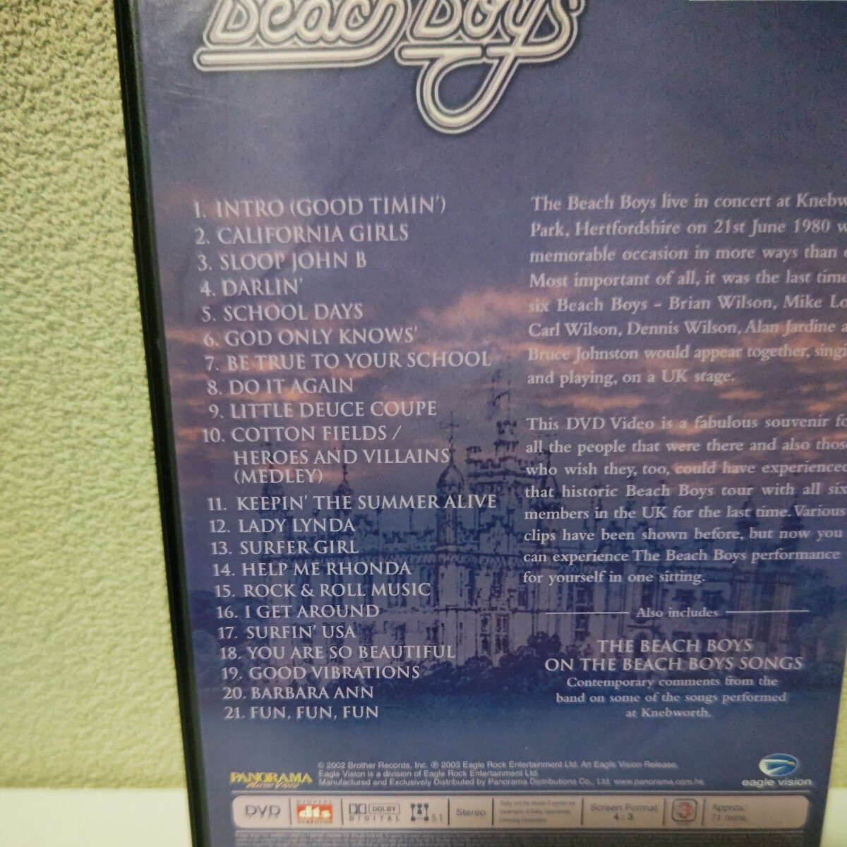 BEACH BOYS/Good Timin' Live at Knebworth, England 輸入盤DVD ビーチ・ボーイズ ブライアン・ウィルソンの画像5