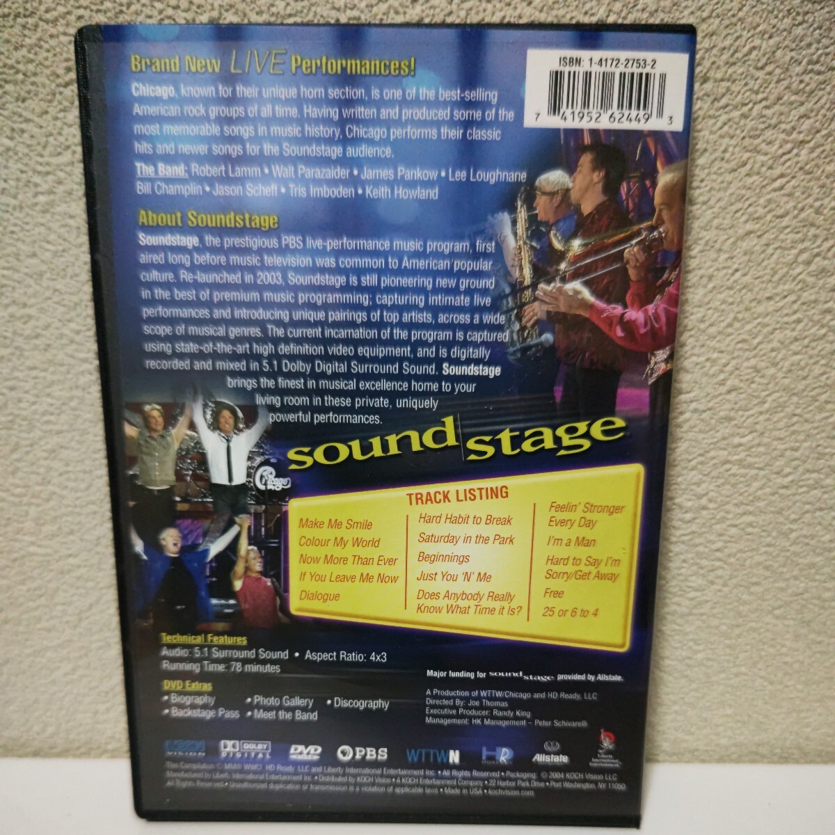 CHICAGO/Live in Concert... 輸入盤DVD シカゴ ビル・チャンプリンの画像2