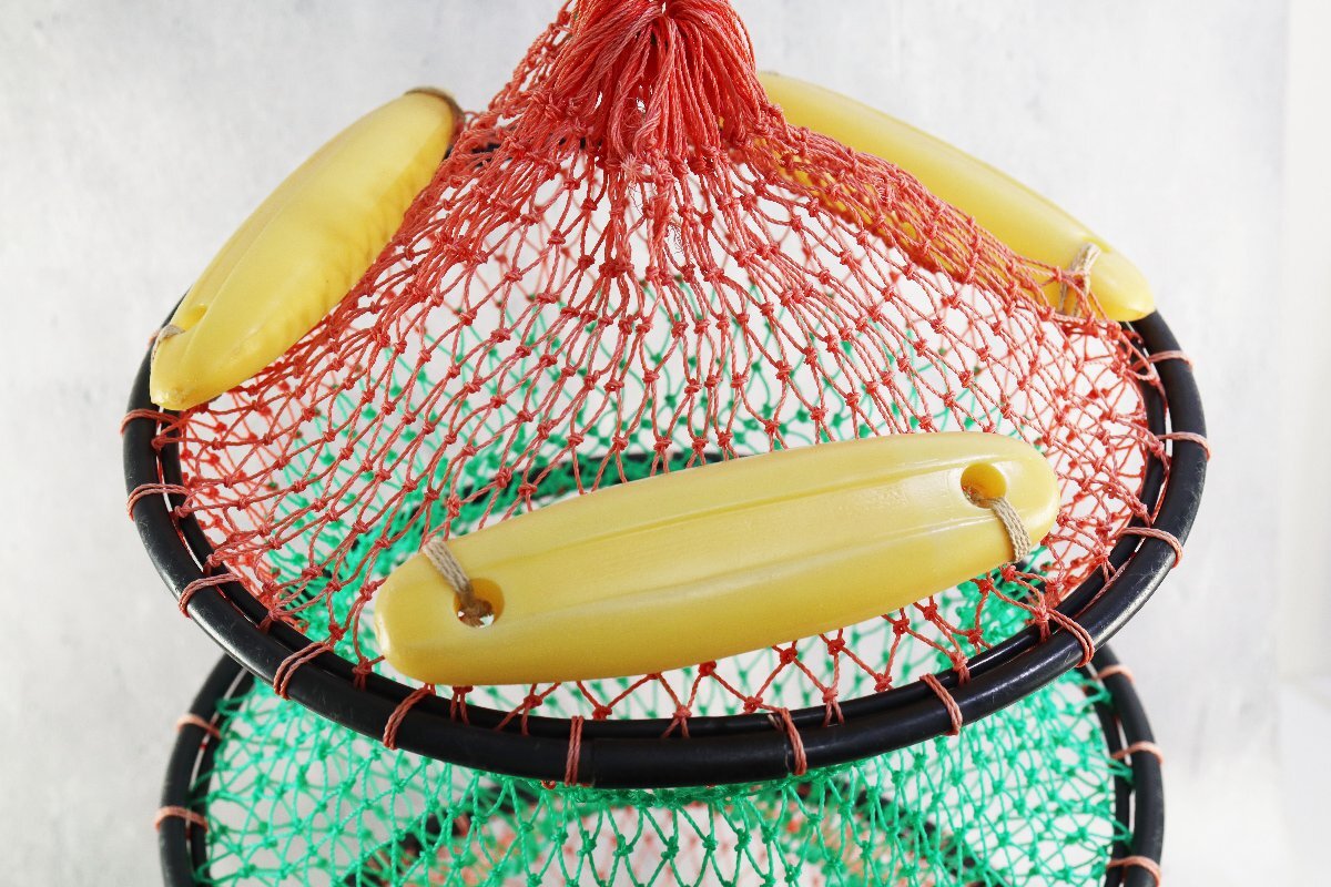 魚籠 ビク 釣り具 フローター 浮き付き ウキ 網カゴの画像4