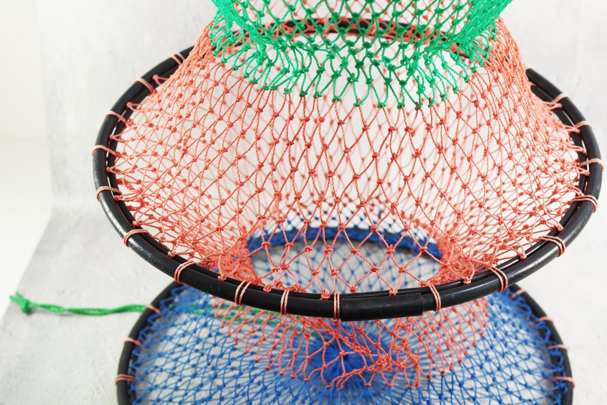 魚籠 ビク 釣り具 フローター 浮き付き ウキ 網カゴの画像6