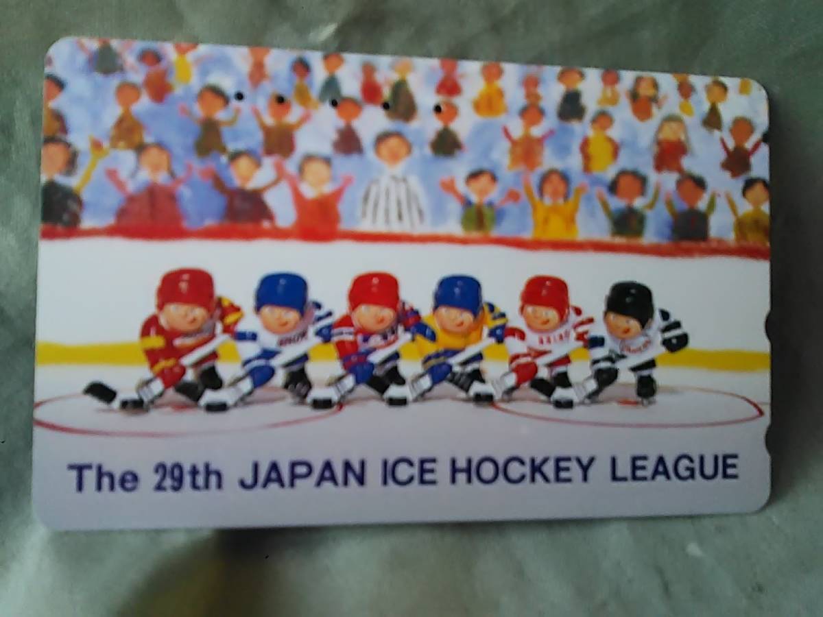 使用済み テレカ アイスホッケー The 29th JAPAN ICE HOCKEY LEAGUE ＜110-011＞50度数 の画像1