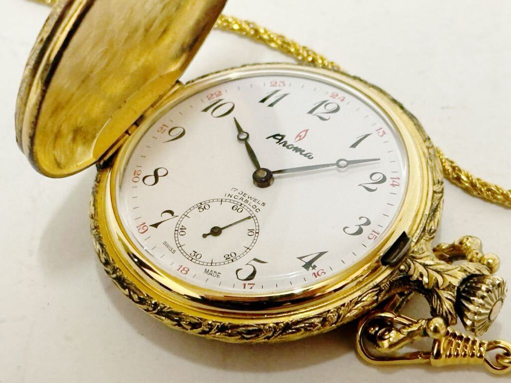 1円スタート / 稼働品 / Aroma アロマ 腕時計 懐中時計 まとめ 手巻き 17石 スモールセコンド スモセコ ブランド腕時計 メンズの画像3