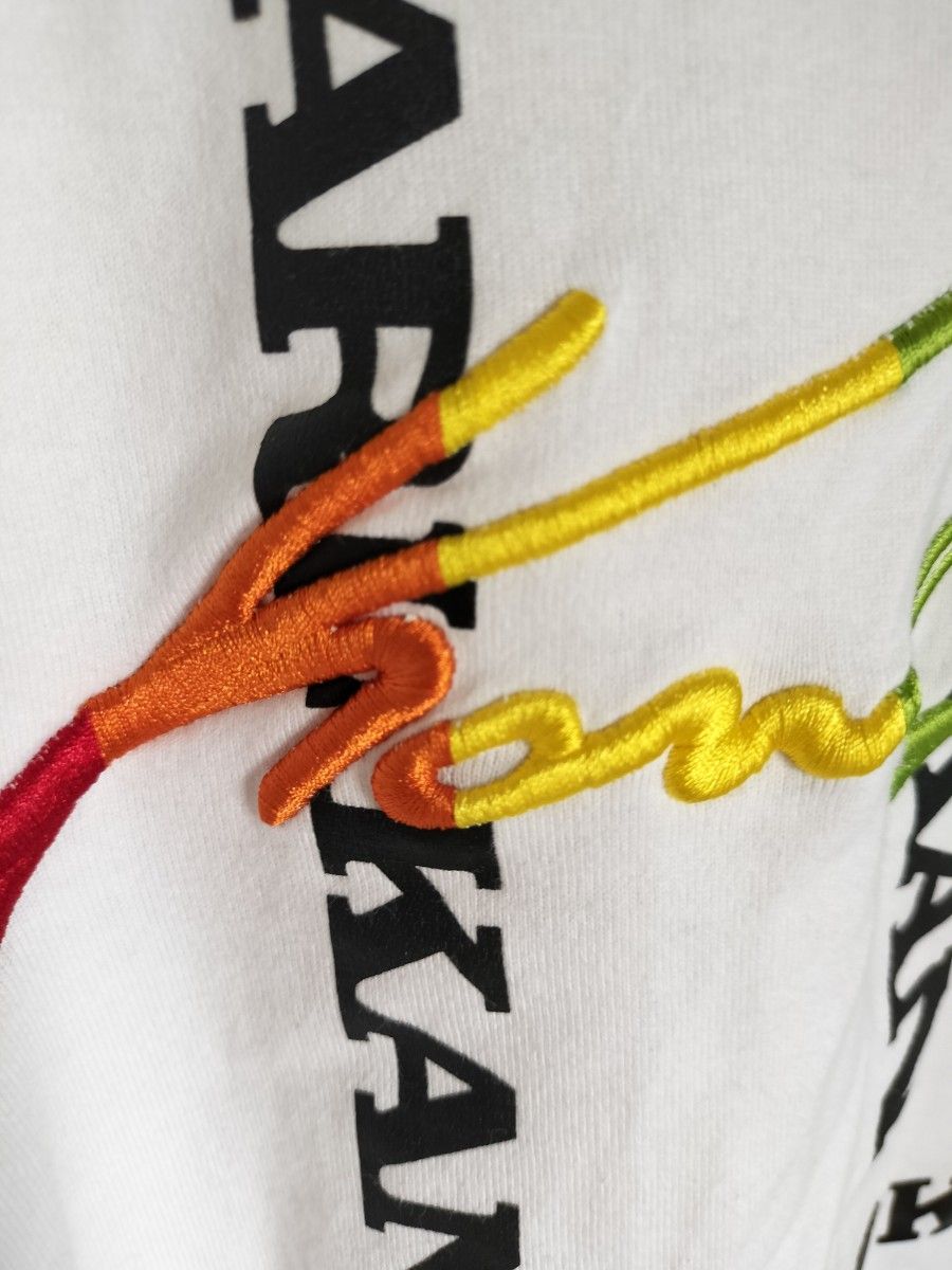 KARL KANI　ロングTシャツ 刺繍ロゴ　ホワイト　Mサイズ