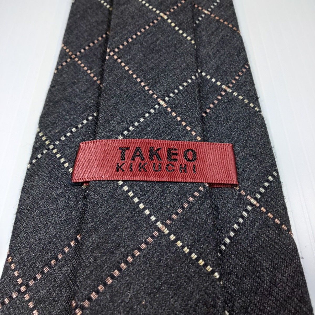 【極美品】TAKEOKIKUCHI　タケオキクチ　チェック柄　ネクタイ