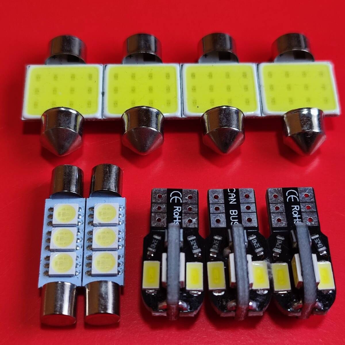 超爆光！VM系 レヴォーグ 純正球交換 T10 LED ルームランプ ナンバー灯 9個セット 室内灯 レボーグ スバル /8/f3/t31_画像1