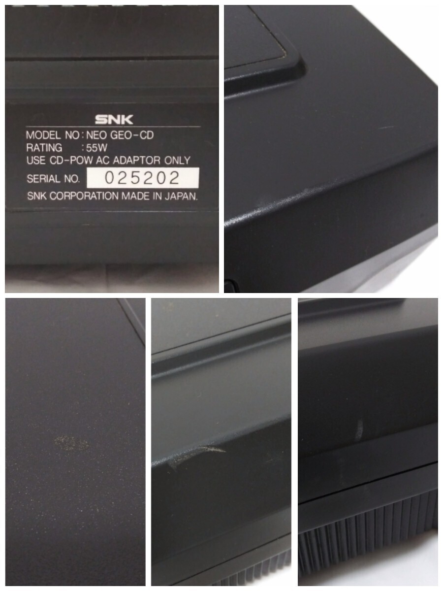 【箱付】ゲーム機 SNK NEOGEO ネオジオCD 本体 コントローラー 3個 通電のみ確認済み 動作未確認 ジャンク品の画像8