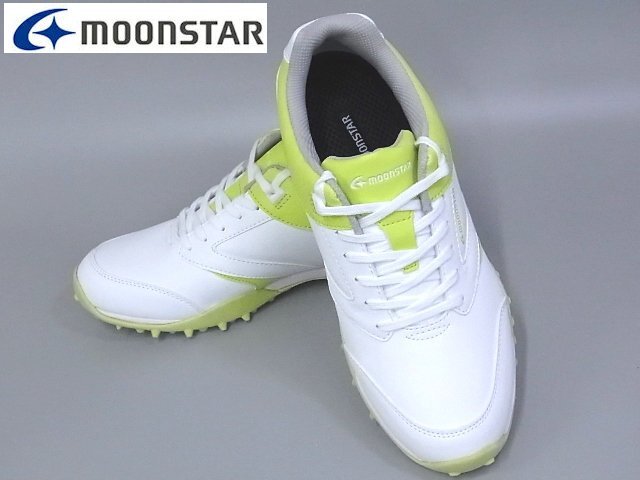 # moon Star # spike less shoes MSGL002X 47100093# white / lime #26.5cm# Golf Partner online limitation # new goods #1 jpy ~