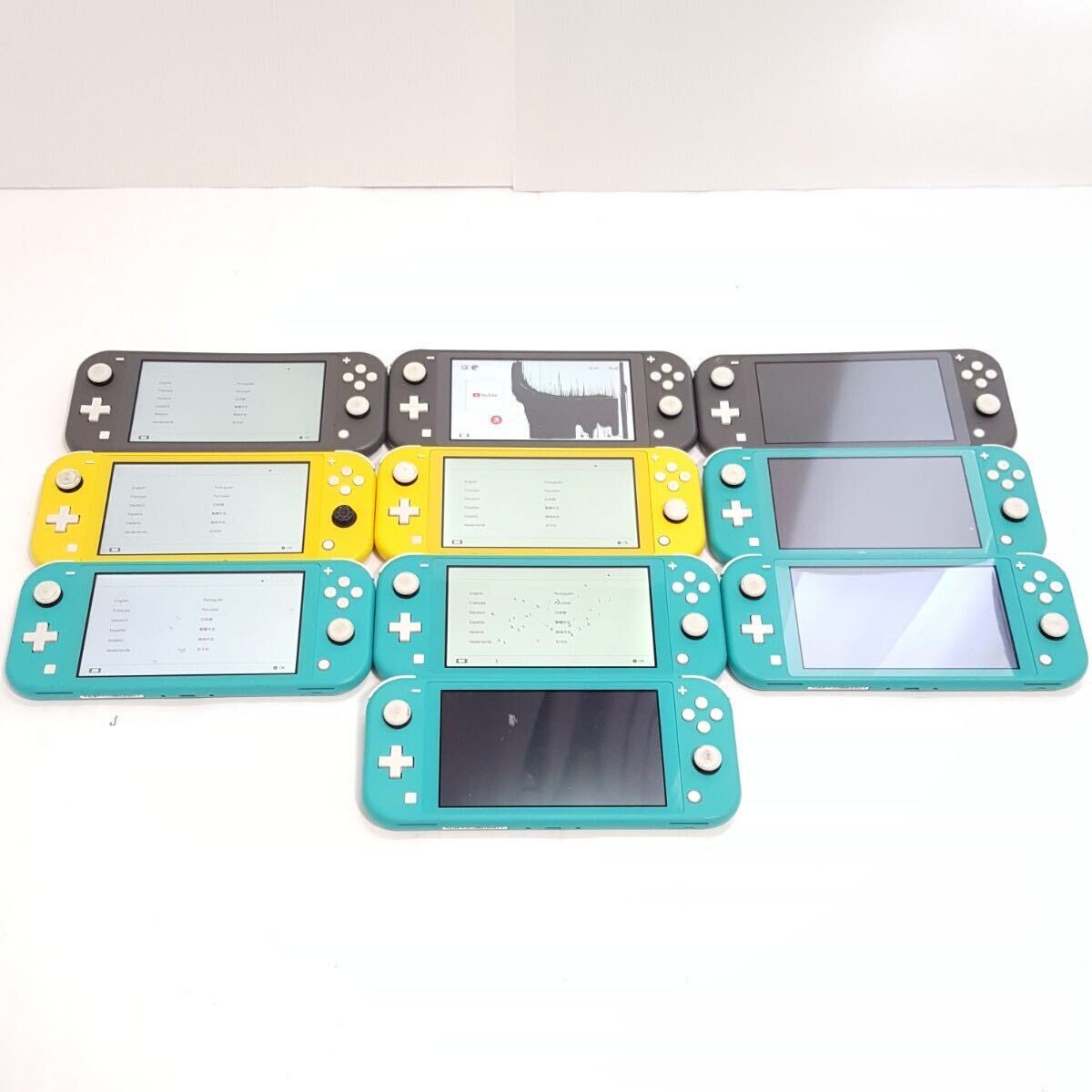 534) Nintendo Switch Lite 本体 10台 まとめ 動作未確認 ジャンク ニンテンドースイッチライト console HDH-001の画像1