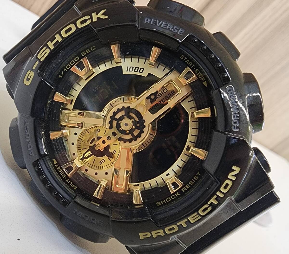 CASIO カシオ G-SHOCK GA-110GB プロテクション デジアナ ラバー メンズ 動作品の画像1