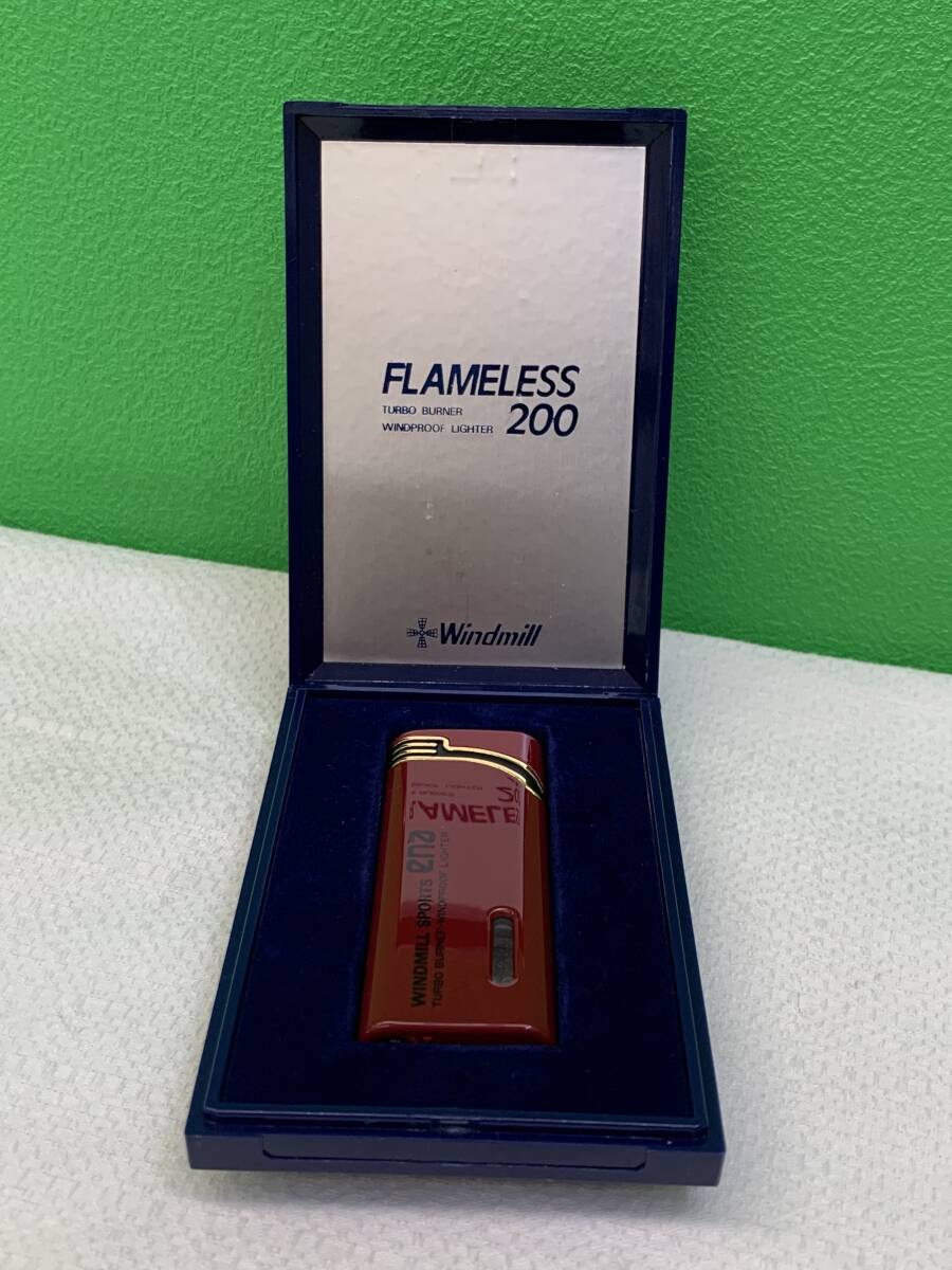 Windmill ウィンドミル FLAMELESS 200 SPORTS 赤 ライター ターボ 着火未確認_画像1