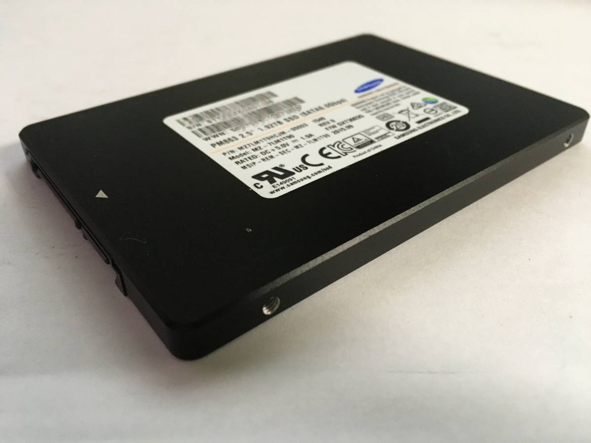 Samsung PM863 1.92TB (SATA6.0Gbps) 2.5インチ SATA SSD （HDD固定ネジ 4本セット）NO. 24_画像5