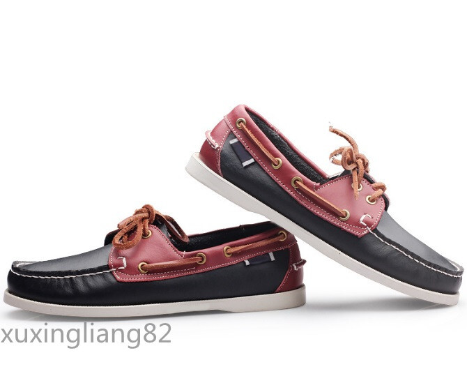 Англия способ новое поступление натуральная кожа телячья кожа deck shoes мужской casual Loafer спортивные туфли ходьба туфли без застежки 25.5cm
