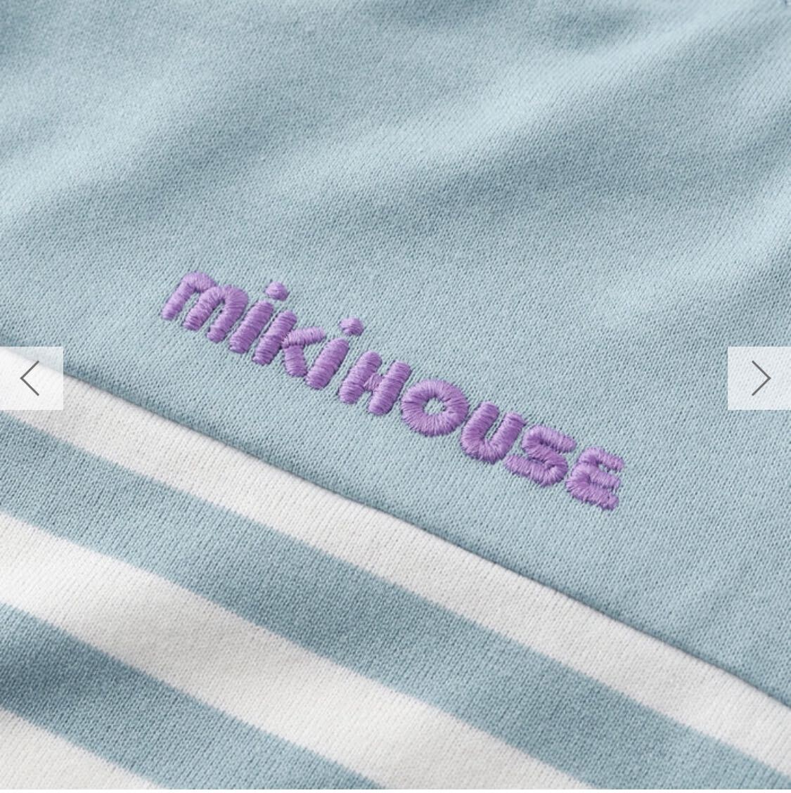 新品未使用☆ミキハウスボーダーTシャツ110センチの画像3