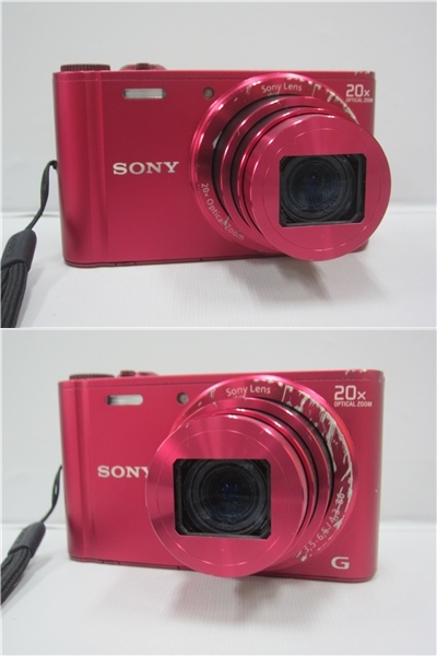 4E367NZ◎SONY ソニー　Cyber-shot　DSC-WX300　コンパクトデジタルカメラ　デジカメ　レッド 動作品◎中古