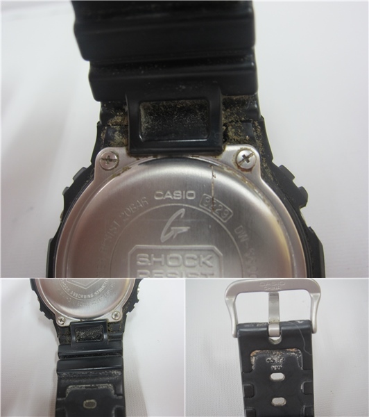 4E412MZ◎CASIO カシオ G-SHOCK Gショック アナデジ DW-5600BB クォーツ オールブラック 腕時計 メンズ 稼働品◎中古の画像9