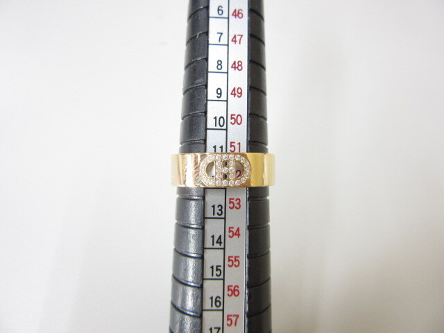 4D055SZ*HERMES Hermes H Dunk ru кольцо Au750 печать K18 Gold кольцо 11.5 номер (#52) полная масса примерно 4.7g* б/у 