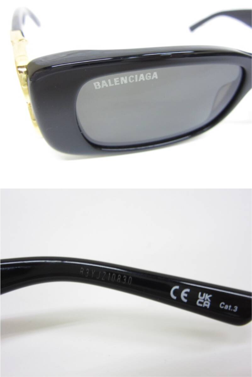 4D561NZ◎BALENCIAGA バレンシアガ サングラス BB0096S 001 眼鏡フレーム 度なし◎中古の画像7