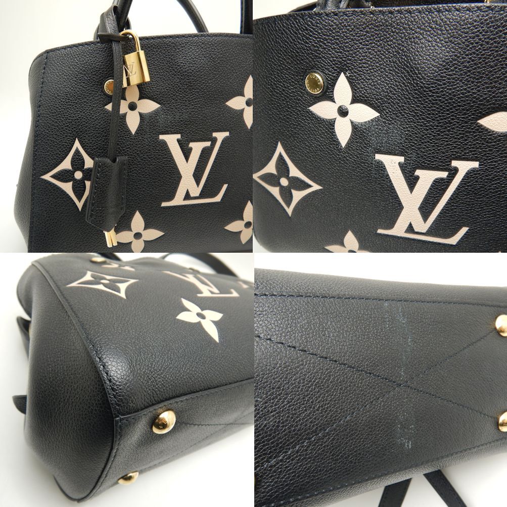 LOUIS VUITTON ルイヴィトン モンテーニュBB M45778 ハンドバッグ モノグラムアンプラント 2WAY ノワール/251646【中古】_画像6