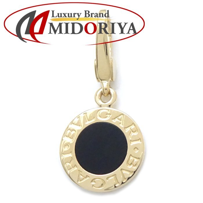 BVLGARI ブルガリ ブルガリブルガリ チャーム ペンダントトップ オニキス K18YG イエローゴールド /291599【中古】