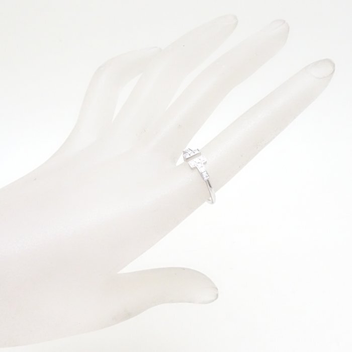 TIFFANY&Co. ティファニー Tワイヤー リング 指輪 ダイヤモンド 13.5号 K18WG ホワイトゴールド/291611【中古】の画像2