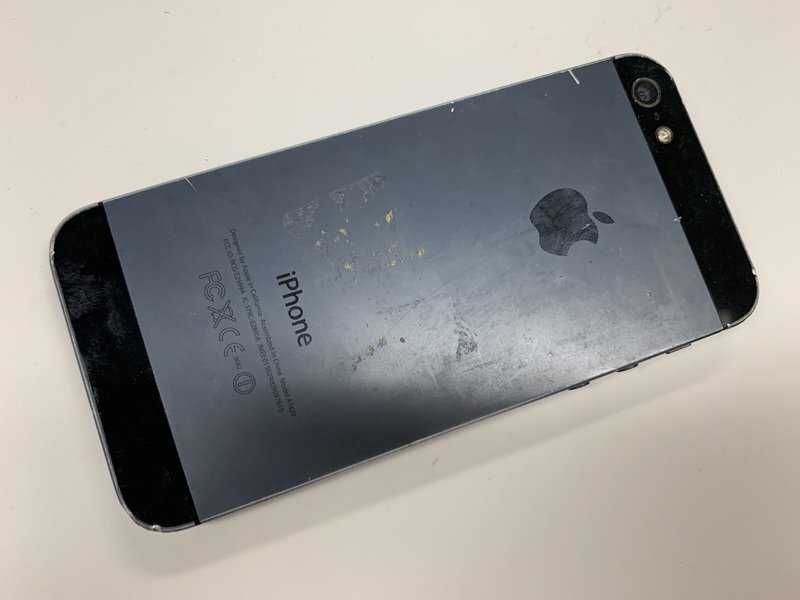JK998 SoftBank iPhone5 ブラック 32GB ジャンク ロックOFFの画像2