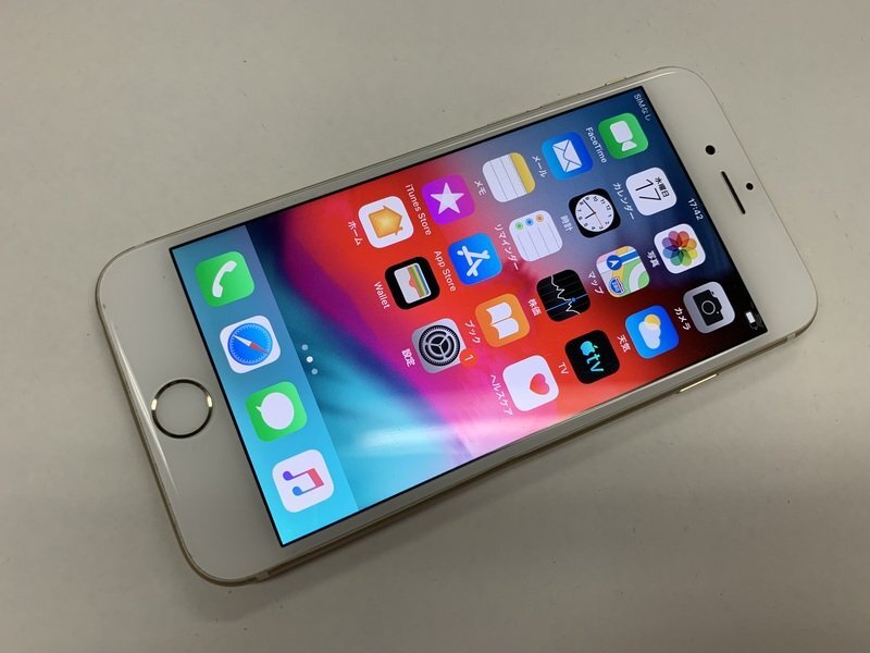 JL244 SoftBank iPhone6 ゴールド 128GB 判定○ ジャンク ロックOFFの画像1