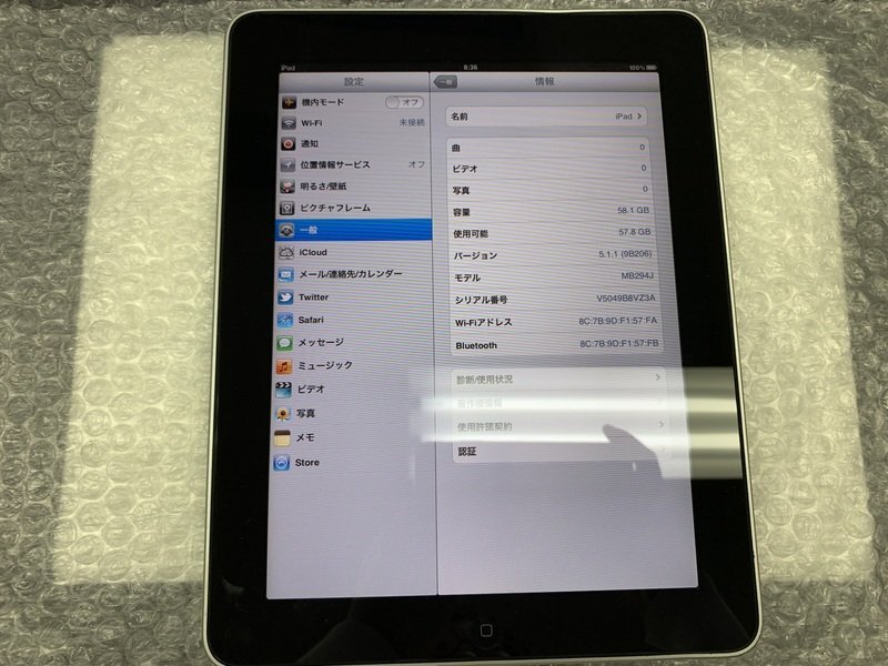 JL810 iPad 第1世代 Wi-Fiモデル A1219 64GBの画像3