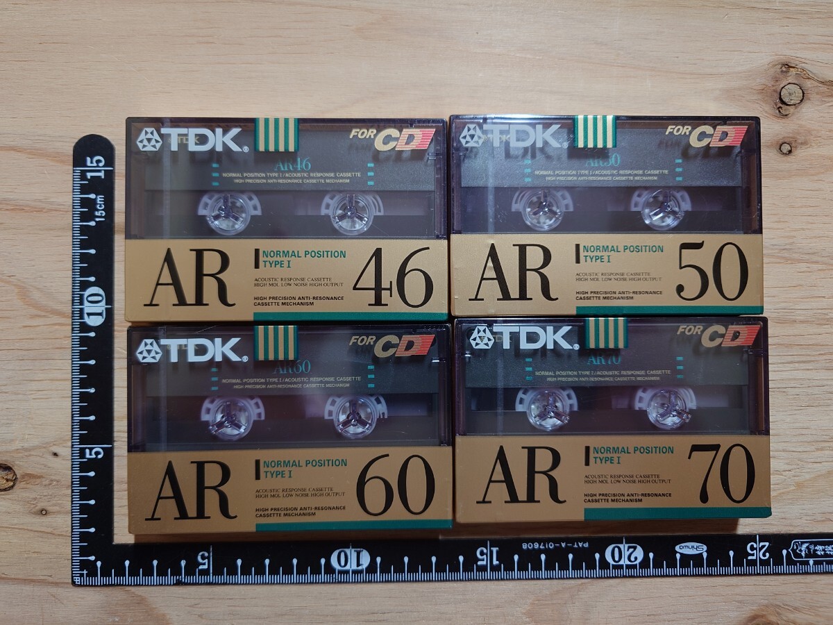 TDK cassette tape AR 46 50 60 70 / unopened goods unused 4 pcs set 
