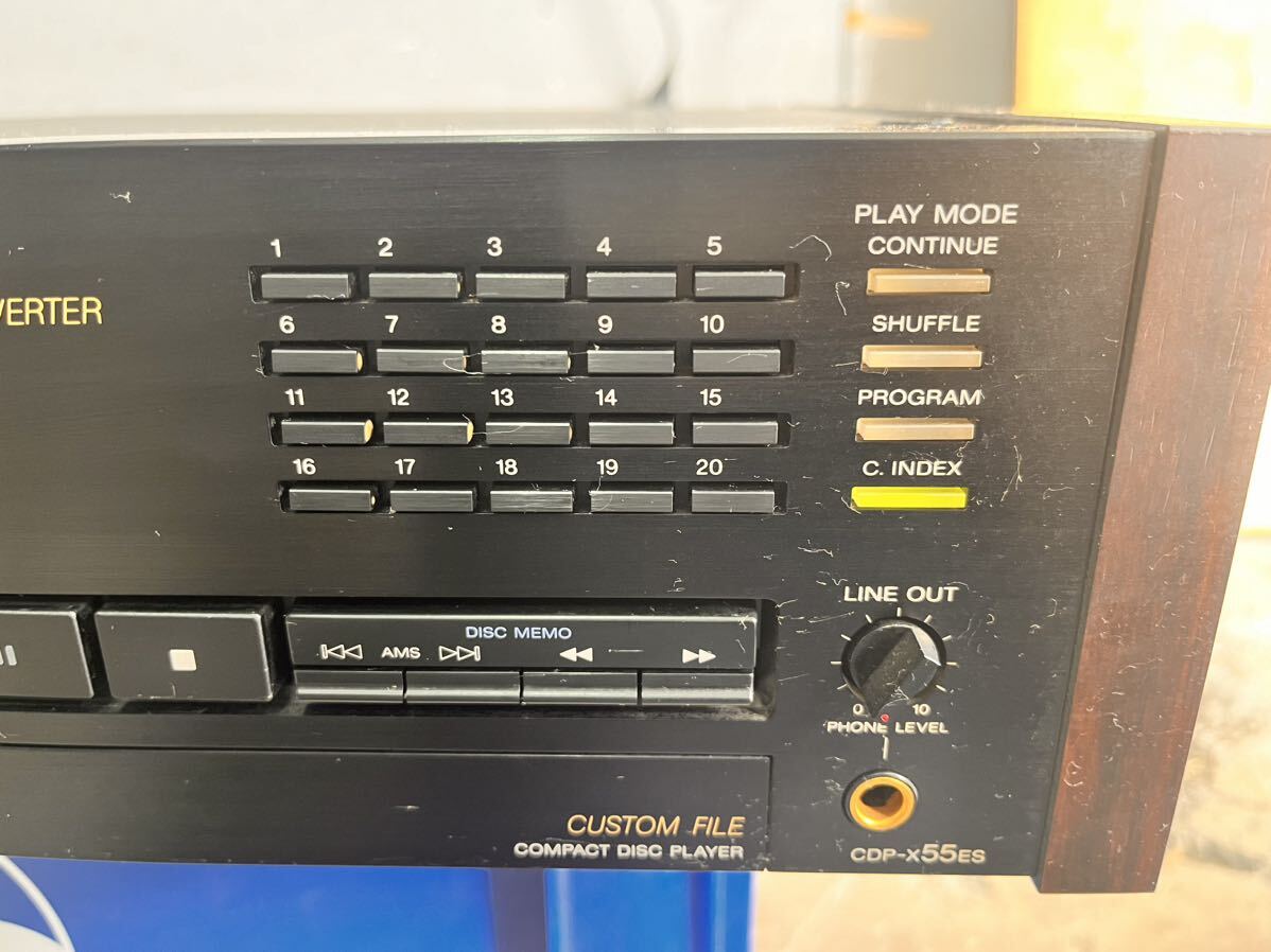 SONY CDP-X55ES ソニー CDプレーヤー ハイデンシティ リニアコンバーターシステム オーディオ機器 音響機器 音楽 趣味 H955 通電確認済_画像5