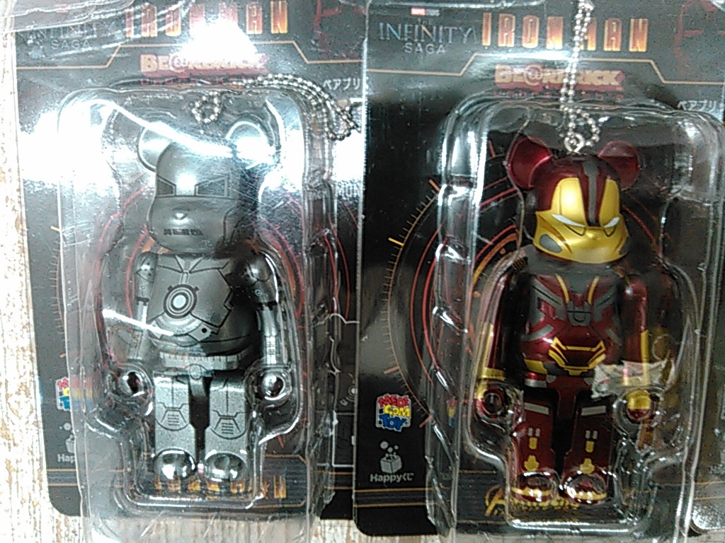 He893-103♪【80】未使用 Happyくじ MARVEL INFINITY SAGA IRON MAN BE@RBRICK ペアボックス賞 4種 ベアブリック賞 7種 14点 まとめ売りの画像9